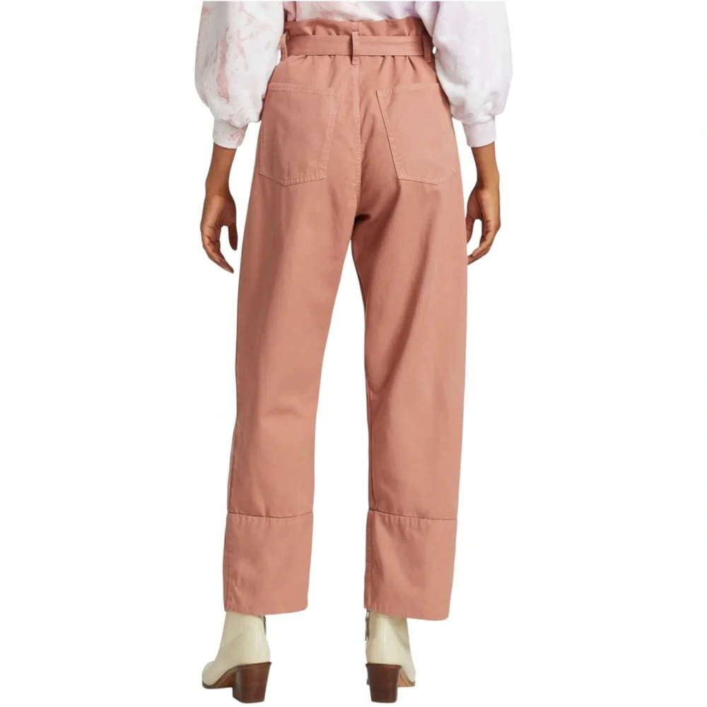 Rachel Comey Irolo Paperbag Dusty Rose Belted High Rise Poplin Pants 6 - Picture 3 of 10